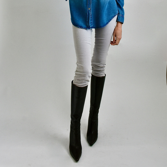 Jimmy Choo London Brown Knee High Zip Boots - Picture 5 of 8